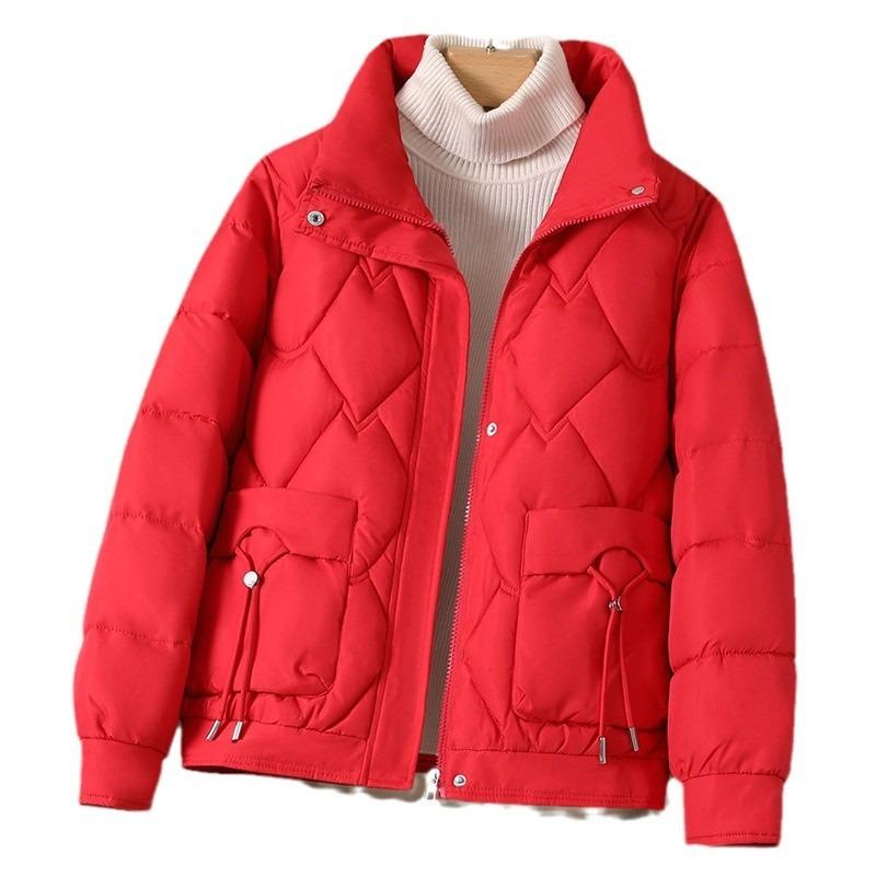 New Down Padded Clothes Women's Short Short Padded Jackets Loose Thickened Stand-up Collar Winter Padded Jackets