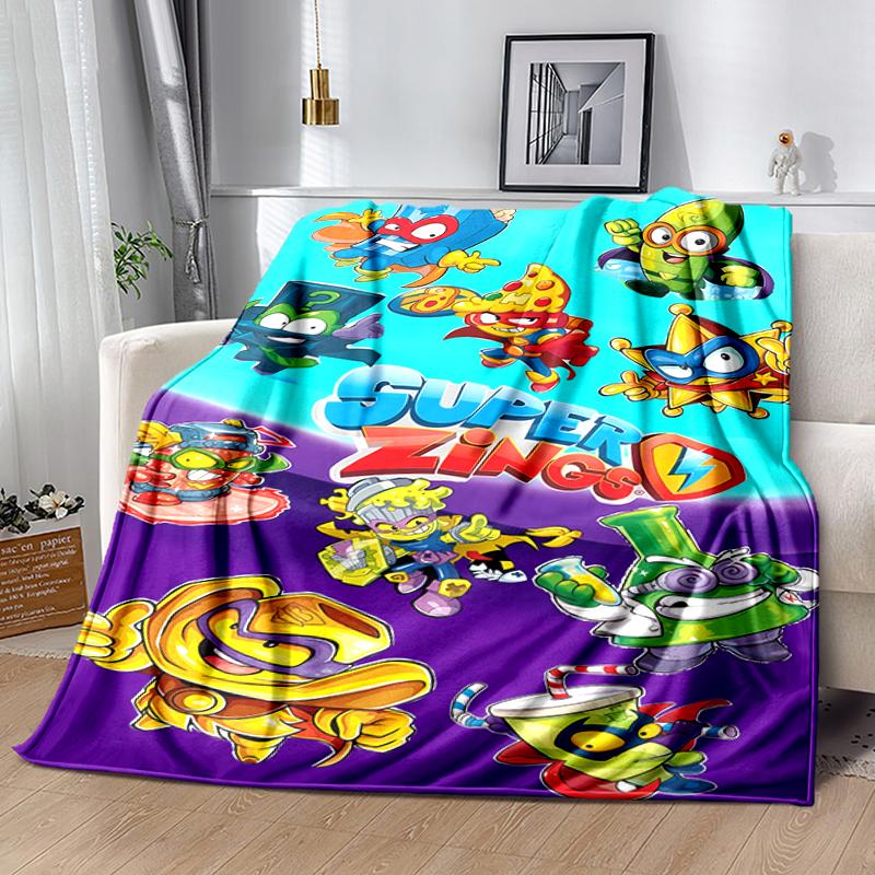 1pc Blanket Superthings3 Print Design, Lightweight Blanket for Sofa, Bed- Soft &Warm, Gift for All Seasons like Christmas, Halloween
