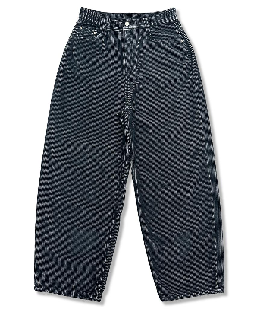 Damiswi Flower Spray Corduroy Balloon Pants_Navy
