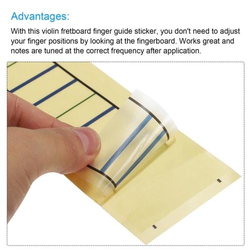 uxcell Violin Finger Position Marker Stickers, Violin Fret Guide Scale Indicator Markers, 4/4 White, for Accurate Finger Position Learning, 2 Pieces