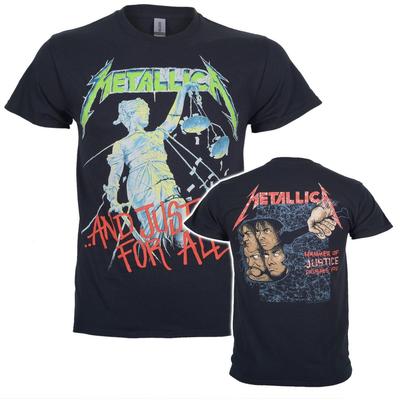 Metallica T Shirt Official And Justice For All Black New