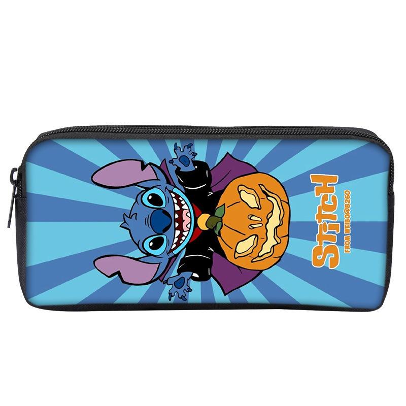 Anime Peripheral Stitch Stitch Pencil Bag Single Layer Pencil Bag Student Children'S Stationery Bag Cartoon Printing Pencil Bag