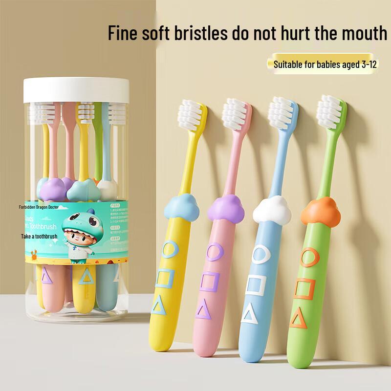 PROTEFIX Dinosaur Doctor Children's Soft Toothbrush 8-Pack