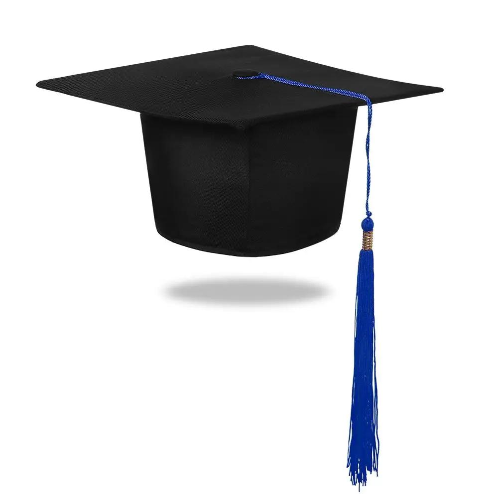 2024 Frohes Studium Abschluss Abschlusshut Abschlussfeier Universität Mortarboard Kappe Abschlusszeit Glückwünsche Absolventenparty Zubehör