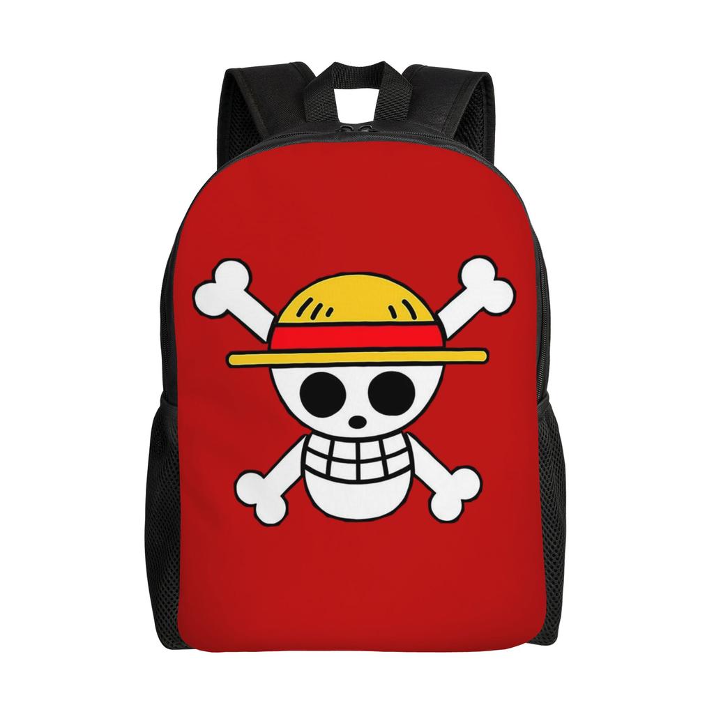 Best All Characters Anime Backpack for Men Women Student Work Daypack Pirate Flag One Piece College Shoulder Bag Lightweight