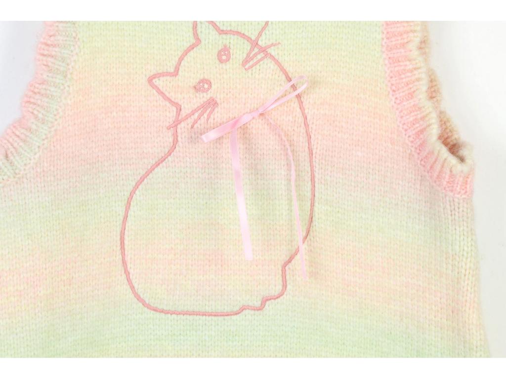 Cross-Border Sleeveless Color Block Tassel Knitted Dress for Women - Autumn/Winter Collection