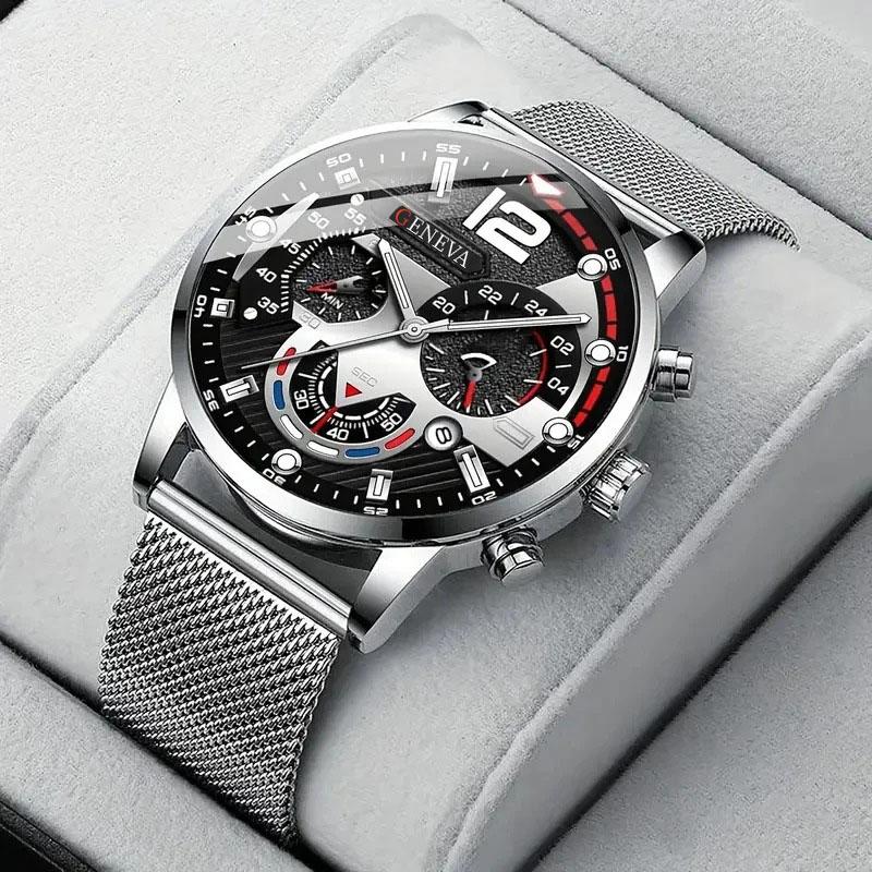 Mode Herren Business Uhren Luxus Quarz Armbanduhr Leuchtende Uhr Herren Casual Kalenderuhr