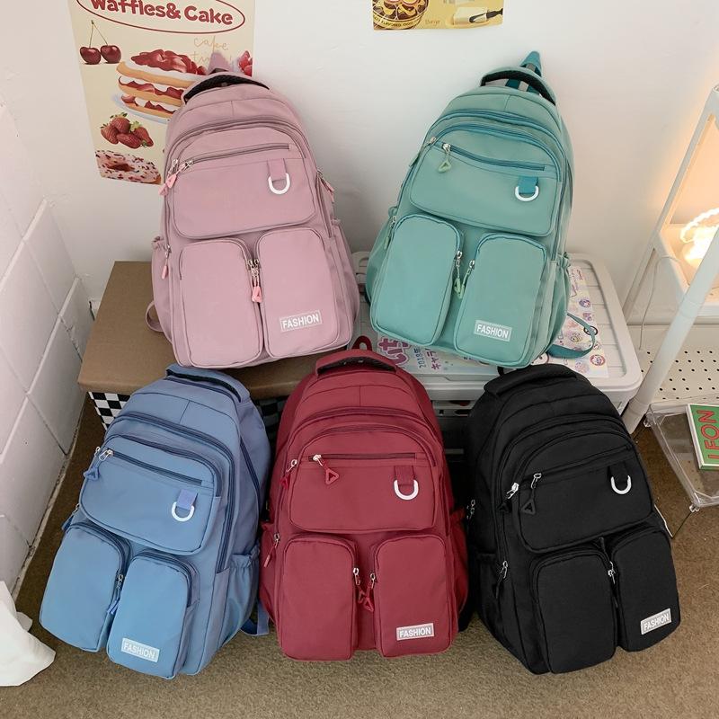 Schoolbag Large Capacity Outdoor Travel Bag Winter Casual Backpack Korean Version Fashion Campus Style Student Schoolbag Lightweight Weight Weight