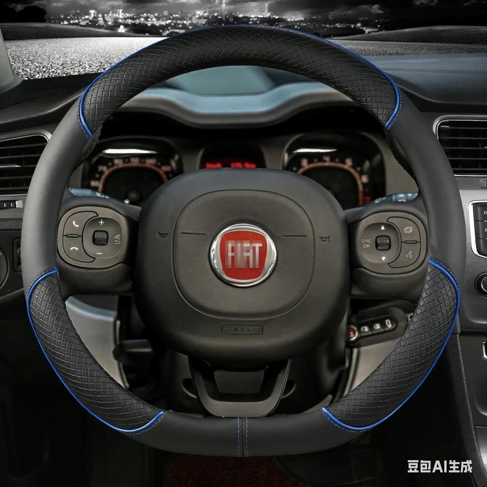 

Car Steering Wheel Cover Microfiber Leather For Fiat Panda 2013 2015 2017 2019 2020 2021 2022 Auto Accessories