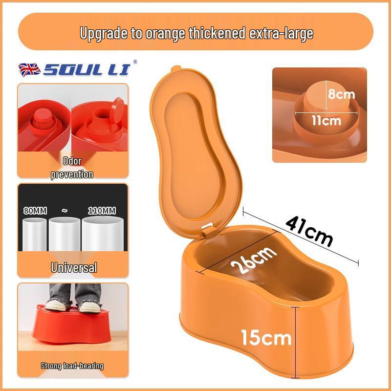 Portable Temporary Construction Site Toilet: Durable Plastic Squat Urinal