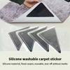 4/8 Buc. Autocolante Triunghiulare Antiderapante pentru Covor pentru Podea de Gresie, Colțuri de Covor, Lavabile și Reutilizabile, Paduri Fixe Nano Antiderapante