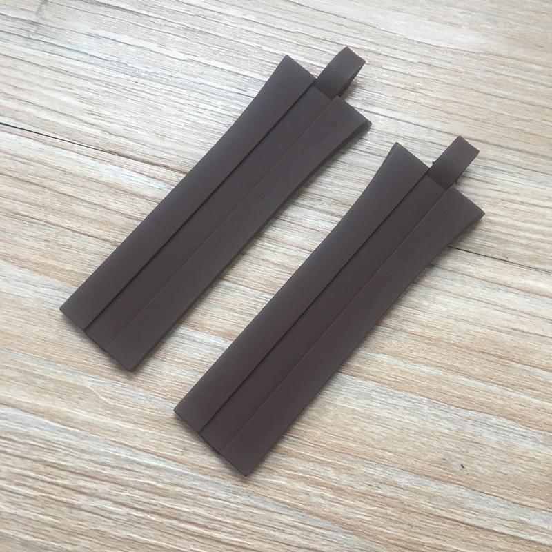Brand 26mm*22mm Blue Brown Black Silicone Rubber Watchband Fit For Porsche Design P6360  Watch Accessories Strap Belt  Bracelet