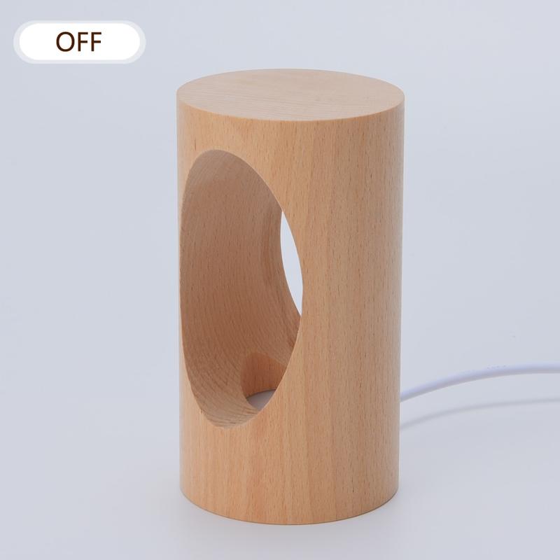 Wooden LED Desk Lamp, Night Light, Dimmed LED Lighting, Creative Table Lamp