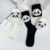Cotton Booties Socks Cute 3D Panda Doll Crew Socks Cartoon Ankle Socks Casual Calf Socks Student Girls Middle Tube Socks
