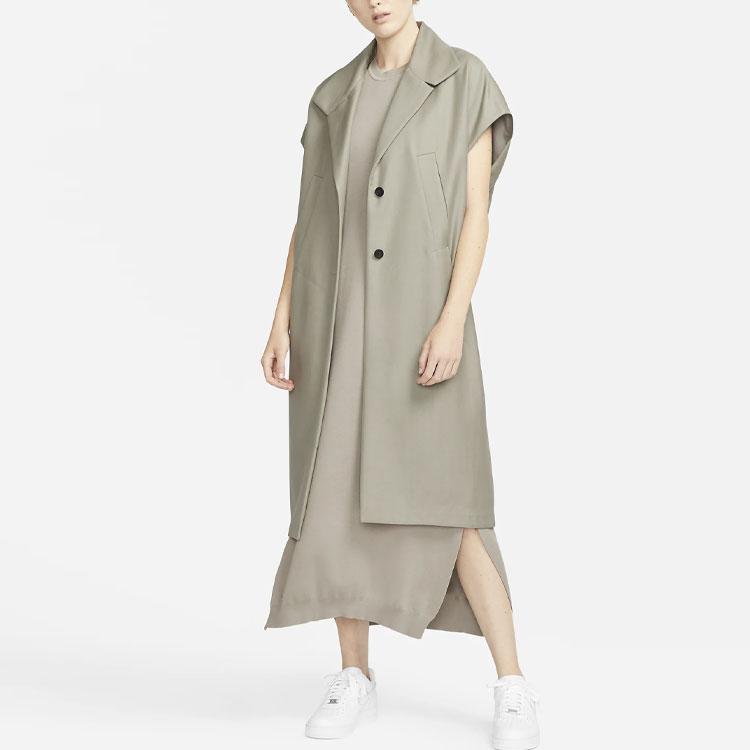 Nike Solid Color Sleeveless Dress Women Dresses Stone DH2918-230