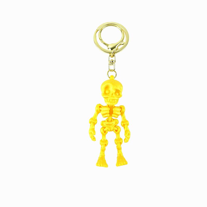3D Printing 3D Printed Keychain Articulated Joints Pla Material Articulated Skeleton Key Ring Flexible Movement Eco Friendly