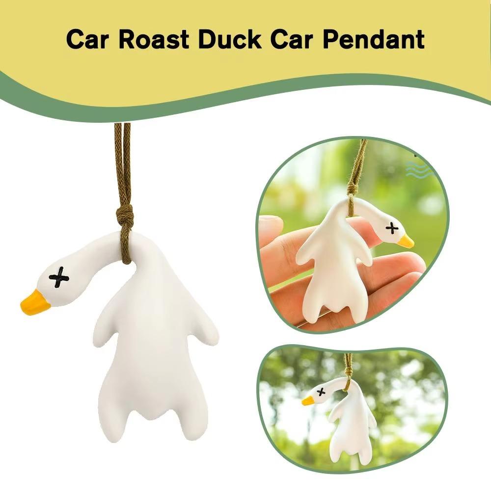 Change Color in The Sun Roasted Duck Car Mirror Ornaments Mini Swing Duck Car Hanging Pendant