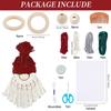 Weihnachtsmann DIY-Kits mit Anleitung, DIY Makramee Weihnachtsdekorationen