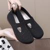 Summer old Beijing breathable hollow one pedal mother shoes flat bottom lightweight fly weaving surface shallow mouth casual lazy shoes