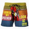 Men Drawstring Casual  Printed Beach Work Casual Trouser Shorts Pants