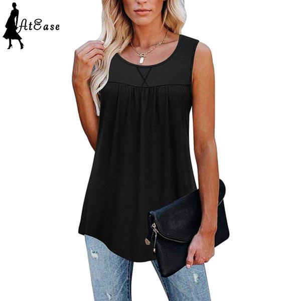 

Женская мода Летний жилет Круглый шея Без рукавов Сплошной цвет Футболка Летний Повседневный Тонкий Лаконичный Топ