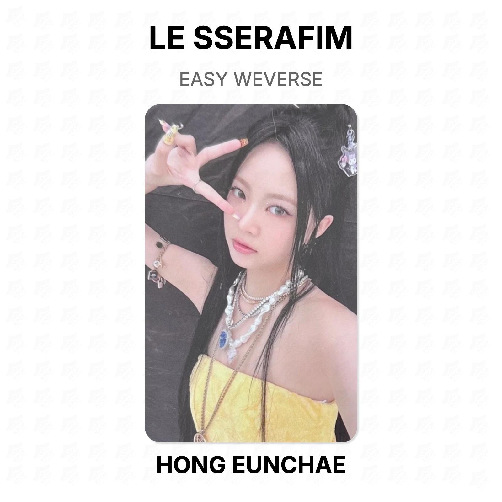 LE SSERAFIM EASY WEVERSE Official Photocard HONG EUNCHAE 02