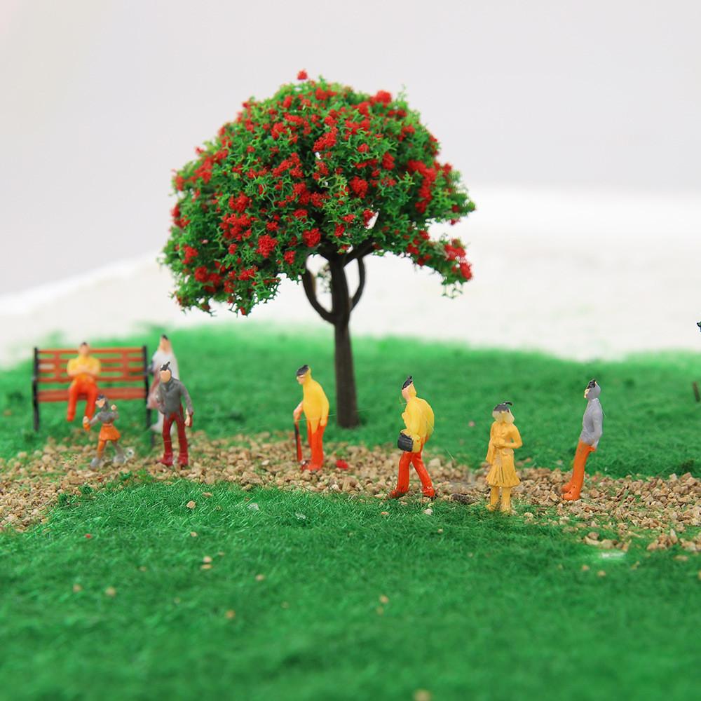 Colorful Plastic Miniature Figurine Models Set Of 100 In 1 To 200 Scale For Collectors