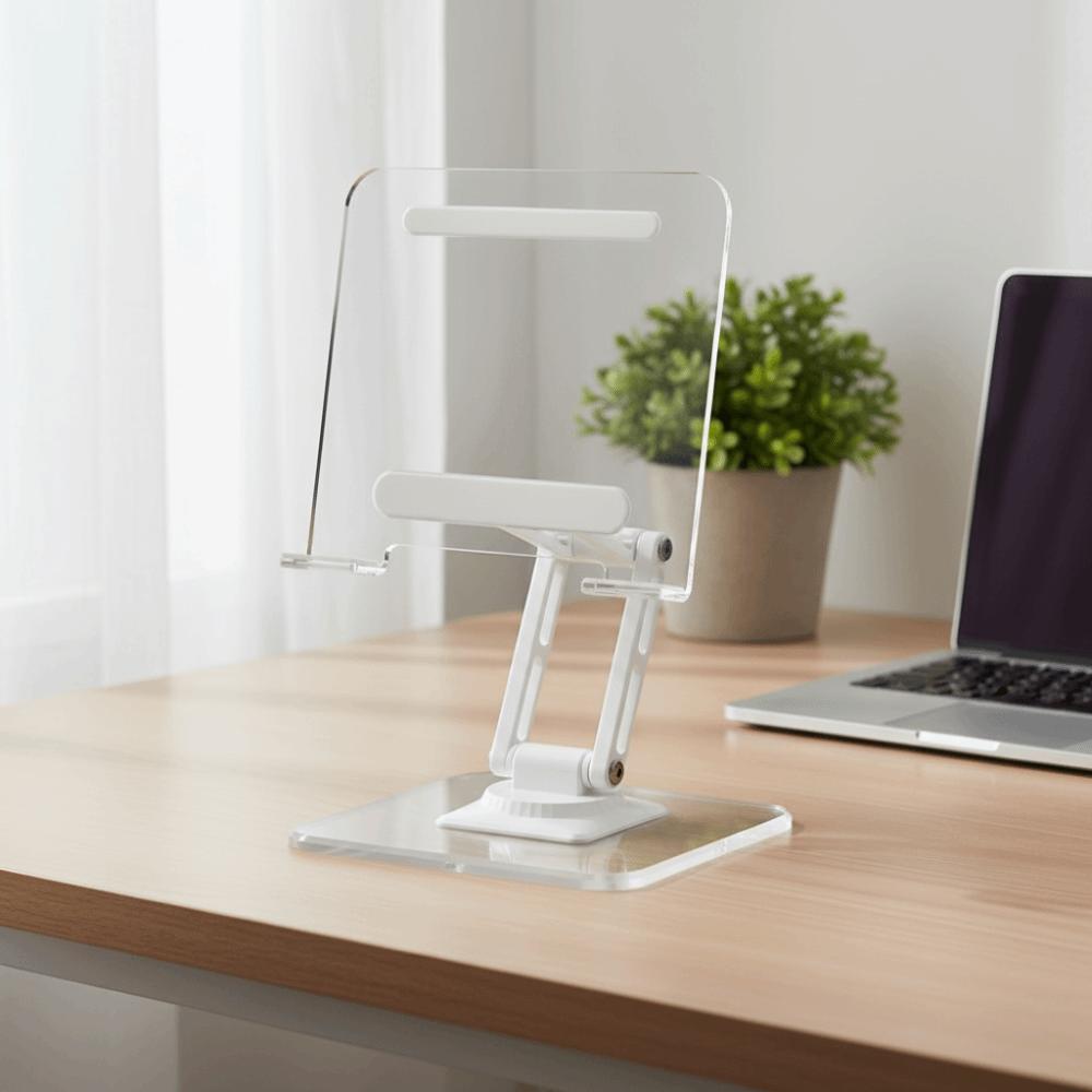 Metal Frame Tablet Foldable Holder Transparent Tablet Phone Bracket Foldable Tablet Stand  Office
