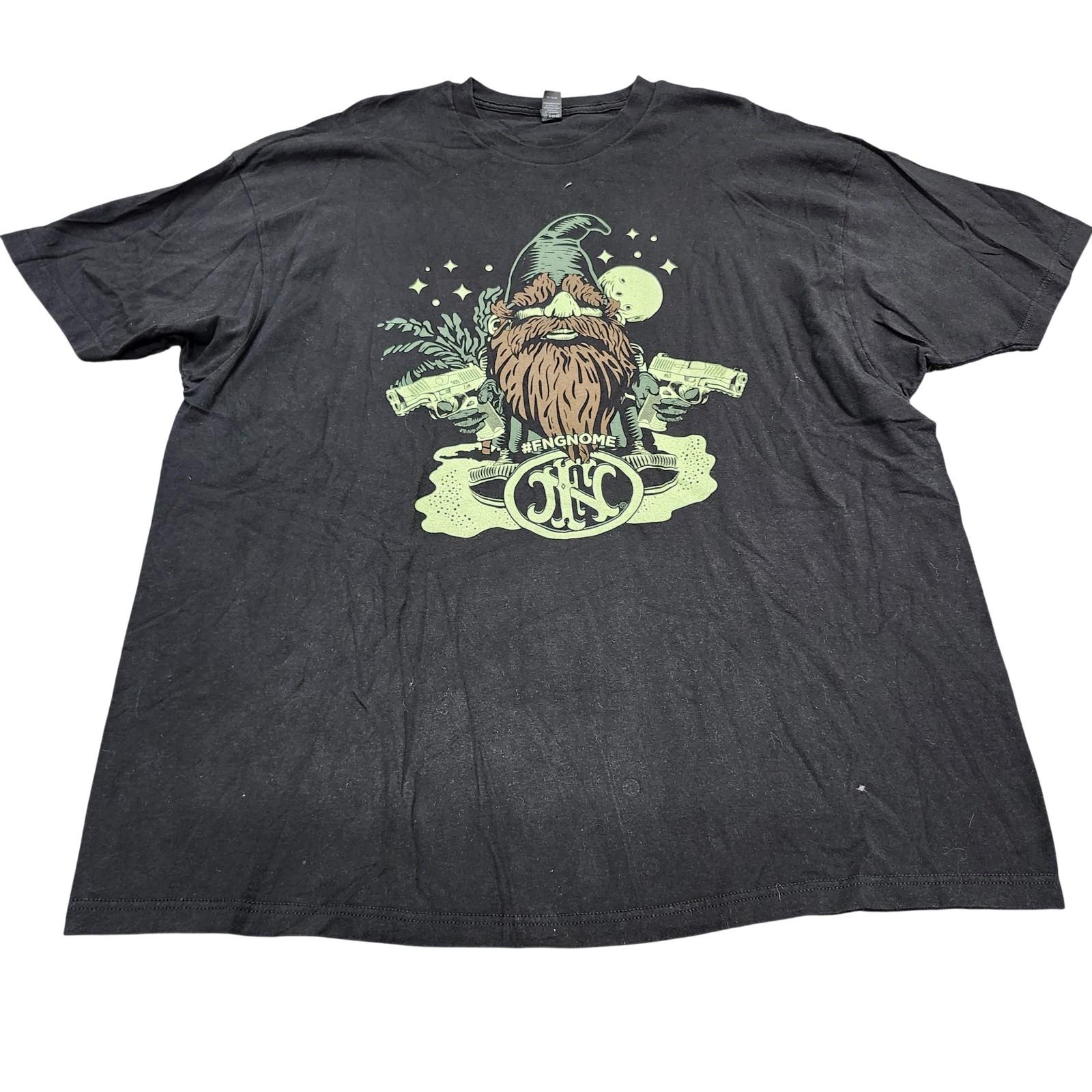 Tultex Shirt Mens 3XL Black FNGNOME Gnome Graphic Tee Funny Ring Spun Cotton Unisex T-Shirt M