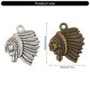 Pack of 30 Indian Chief Head Necklace Pendants Tribal Jewelry Findings Suitable for Jewelry Designing and Accessory