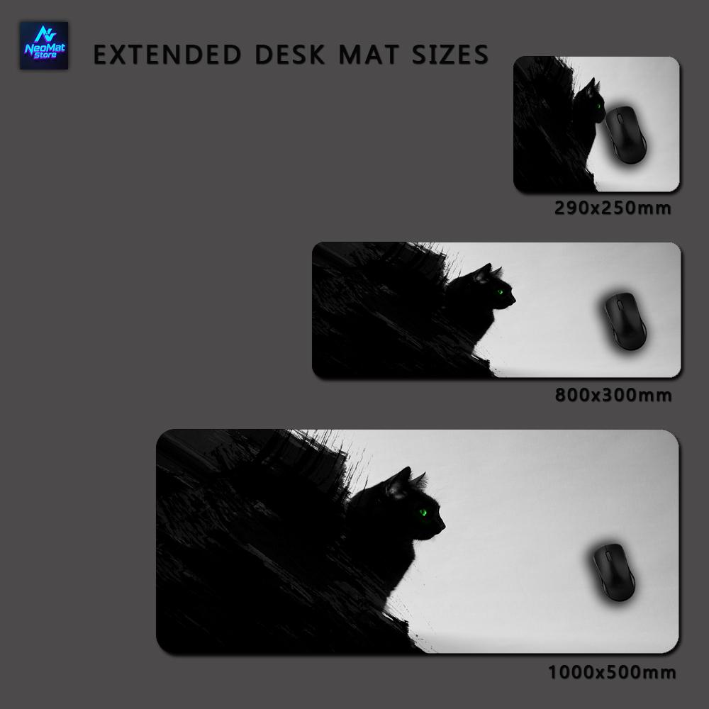 Black Gray Anime Mouse Pad x Office Desk Mat Keyboard Rug Table Carpet Home Accessories Mouse Pads Large Cool Dark Animals