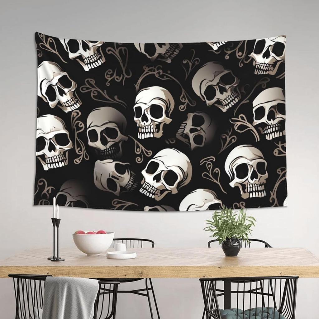 Tapestry Wall Hanging For Bedroom Aesthetic Wall Mural Tapestries Art Backdrop Skulls Tapestries Landscape Poster Tapestry For