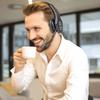 Wireless Noise Cancelling Headset Featuring Charging Base and Extended Battery Life for Clear Communication