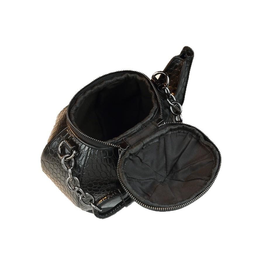 Lustiges Krokodilmuster Kreative Chinesische Stil Teekanne Weinkanne Form Damen Tasche Schulter Umhängetasche