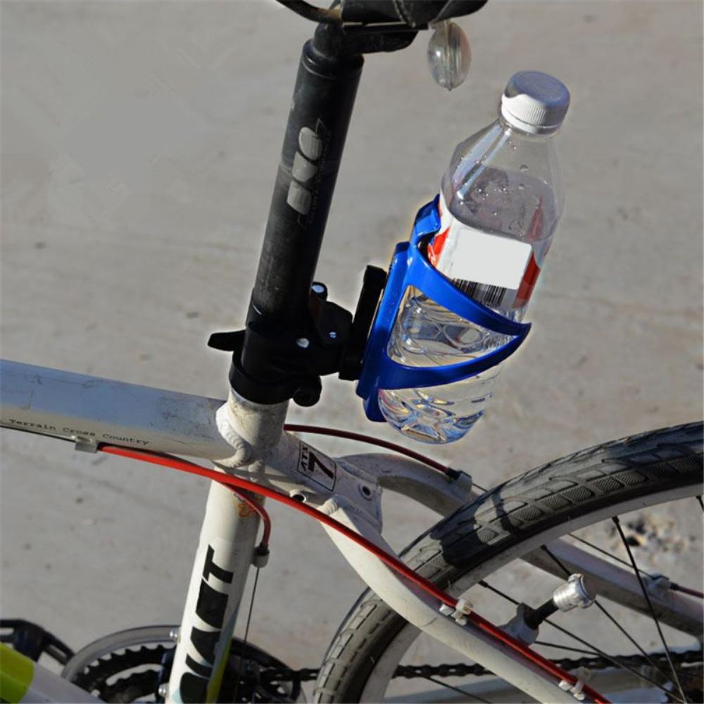 Bike Bicycle Water Bottle Cage Holder Clamp Clip Handlebar Bracket Cycling Mount Connector Water Cup Kettle Rack Clamp Adapter