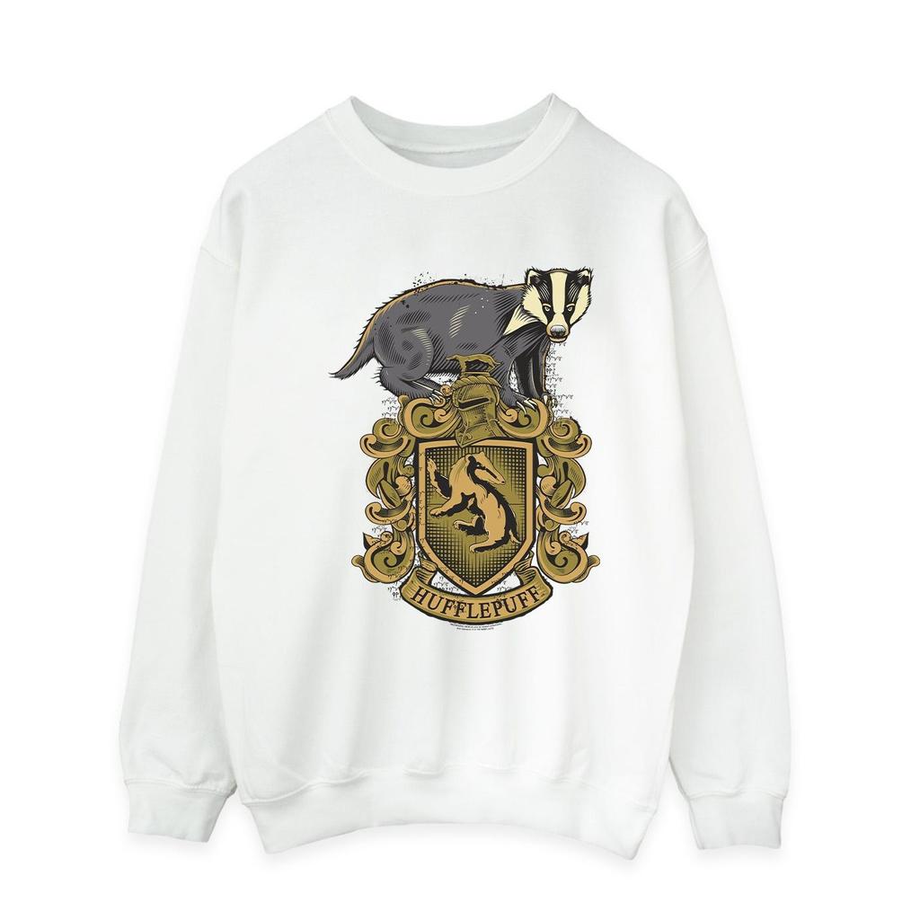 HARRY POTTER Mens Hufflepuff Sketch Crest Sweatshirt