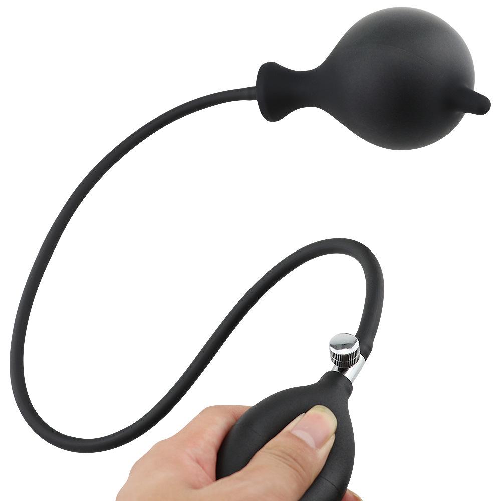 Inflator Silicone Inflatable Anal Plug Extra Large Inflatable Butt Plug Pump Up Anal Toys for Women Man Sex