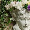 Harz Portrait Relief Skulptur Feen Gesichtsform Wandpflanzer, Mädchen Blumentopf, Wandmontierte Pflanzgefäß Vase für Innen Außen, Kaktus, Kräuter, Luft
