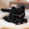 Plush Simulated Cat Plush Toy White/ Gray Plush Cat Doll Plush Kitten Pillow  Birthday Gift