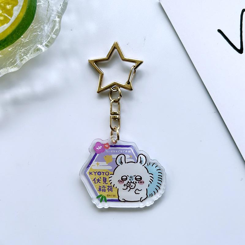 "Fushimi Inari" New Acrylic Keychain, Chikawas hachiware Creative Pendant, Cute Animated Character, Keychain, Bag Pendant