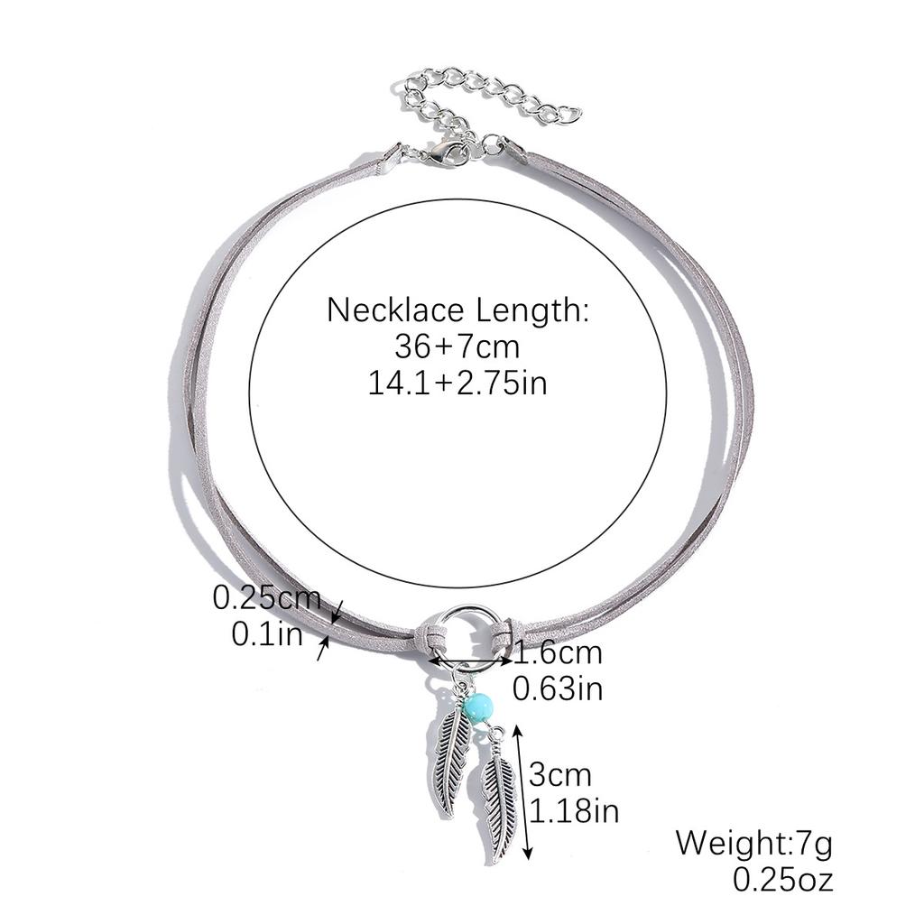 Bohemian Foliage Geometric Round Ladies Choker Necklace Neck Ring