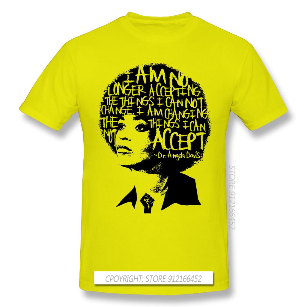 ANGELA DAVIS LO DIJO MEJOR Camisetas Negras de Manga Corta Novedad para Hombre Black Lives Matter Anonymous Ropa de George Floyd
