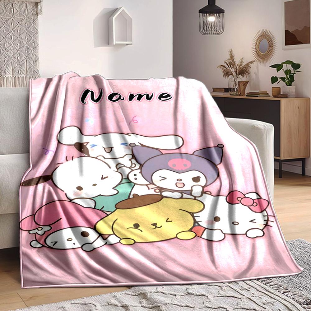 Custom 1pc Kawaii Friends Forever Blanket, Soft And Comfortable Blanket, Casual Warm, Camping Travel Blanket, Birthday Gift Q913124