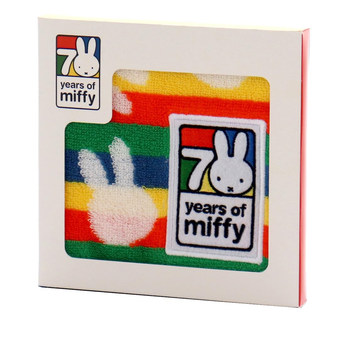 

Miffy Towel Handkerchief with Colorful Border Hand (Specially Packaged) (Women s Towel, Towel, Approx. 25cm, 001032-0001-01)