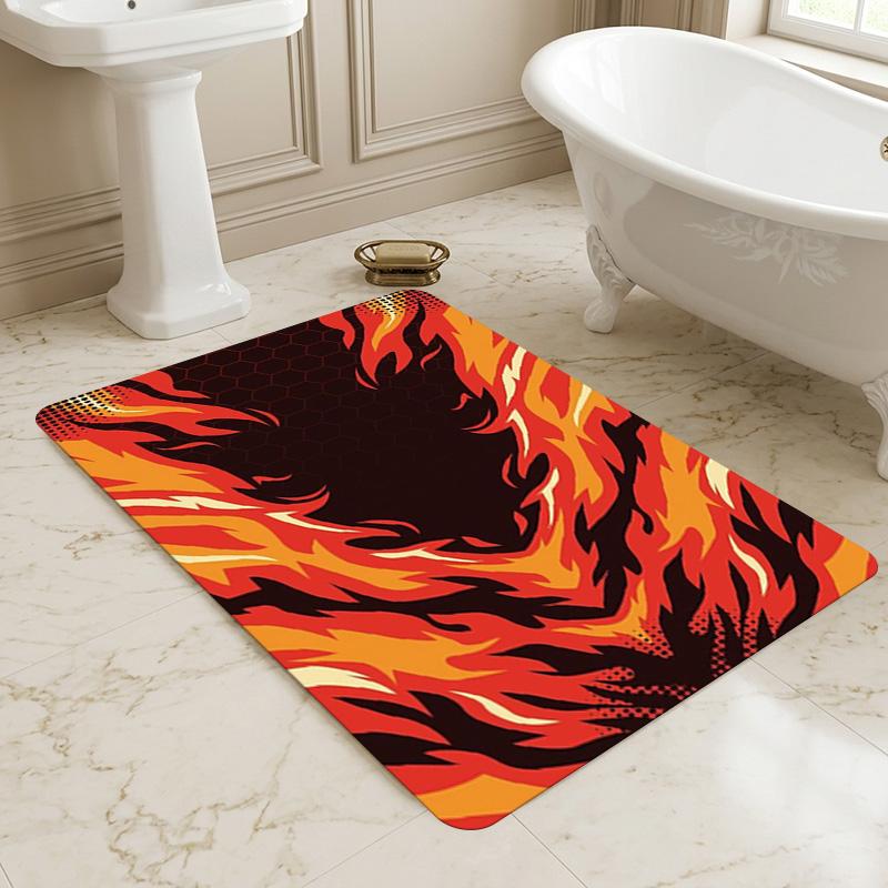 Flame Art Living Room Nonslip Area Rug Soft Carpet For Bedroom Game Playroom Sofa Office Home Decor Doormat Christmas Gift C9301307