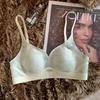 Tie-dye Wind Seamless Thin Underwear Women's Big Breasts Show Small and Thin New Breathable Anti-sagging Breast Bra