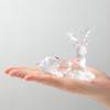 Plastic Crystal Deer Figurines Desktop Ornament Room Decor Transparent Elk Reindeer Sculpture Christmas Home Office Decoration