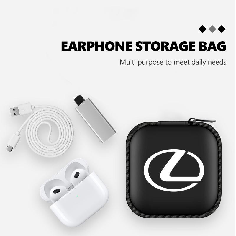 Car Earphone Key Case Men Ladies Key Storage Bag Auto Accessories For Lexus RX350 IS250 IS200 GS300 LX570 RC350 UX250h ES350RO8