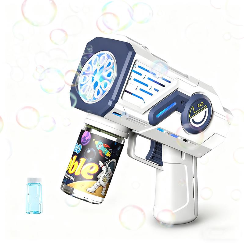 

Детский автоматический световой пистолет-пузырь машина для выдувания пузырей белый