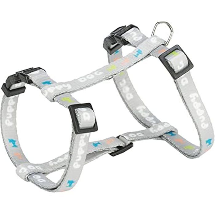 Harnais pour Chiens - TRIXIE - Junior - Réglable - Laisse incluse - Gris Clair